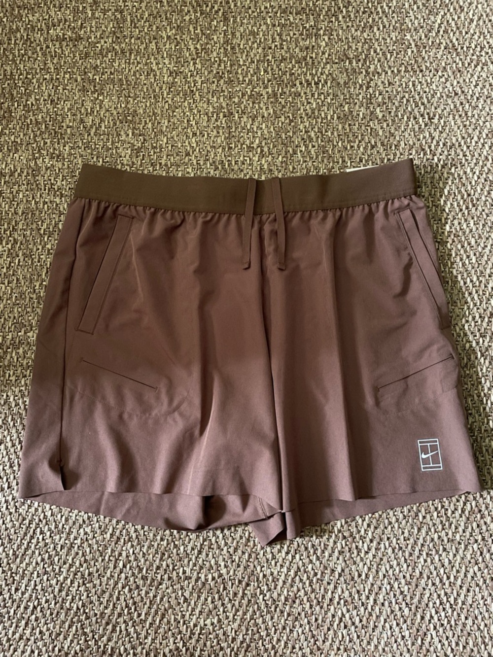 Nike Court Advantage Dri-FIT 6" Tennis Shorts Brown Men's Size XL FZ6913-259